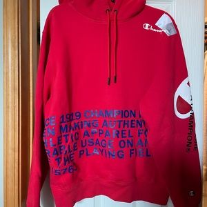Champion Red Hoodie Large